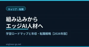 組み込みからエッジAI人材へのキャリアアップを解説する記事のアイキャッチ