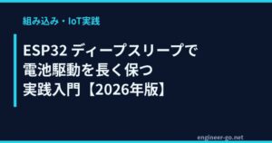 ESP32のディープスリープで電池駆動を長く保つ実践入門のアイキャッチ