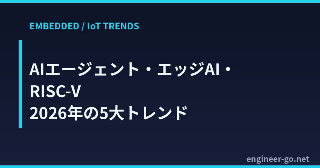 AIエージェント・エッジAI・RISC-V 5大トレンドのアイキャッチ